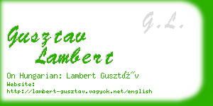 gusztav lambert business card